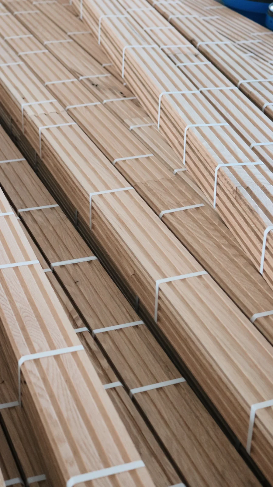 Bundles of solid wood building materials
